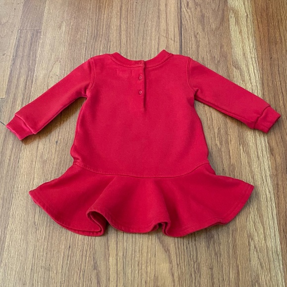 Ralph Lauren Sweatshirt Bear Ski Baby Girl Dress - Picture 6 of 7